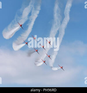 RAF frecce rosse 2018 display a Cromer, Norfolk Foto Stock