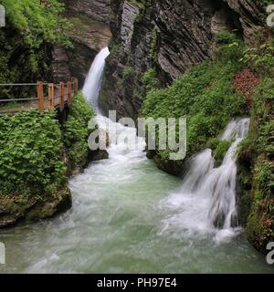 Thurfaelle, cascate nel Toggenburg valley Foto Stock