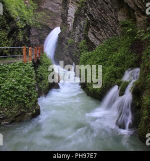 Thurfaelle, cascate nel Toggenburg valley Foto Stock