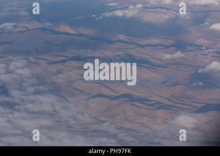 Goa, India - 8 Luglio 2018 - vista aerea dal piano in Himalaya Foto Stock