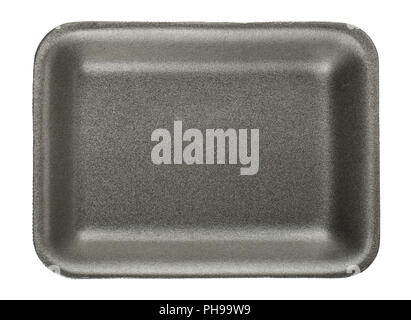 Nero a svuotare il vassoio per alimenti Foto Stock