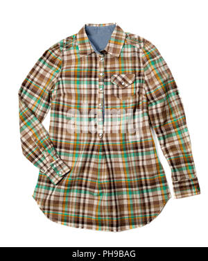 Marrone camicia a scacchi Foto Stock