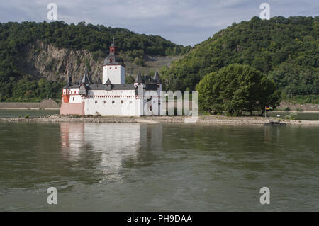 Castello Pfalzgrafenstein Kaub nelle vicinanze nel Middle-Rhine-valle Foto Stock