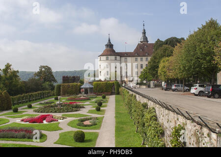 Castello Langenburg nella valle Jagst, Germania Foto Stock