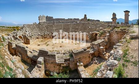 Anfiteatro romano, Xanthos, Turchia Foto Stock