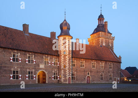 Schloss Raesfeld Castle, Raesfeld, regione Muensterland, Nord Reno-Westfalia, Germania Foto Stock