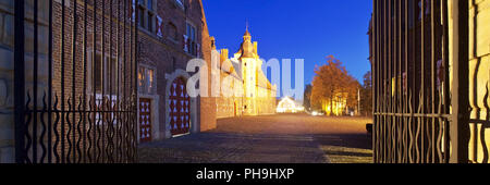 Schloss Raesfeld Castle, Raesfeld, regione Muensterland, Nord Reno-Westfalia, Germania Foto Stock