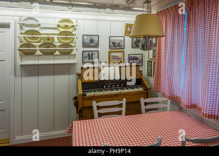 La Danimarca Groenlandia, Nanortalik open air museum, soggiorno Foto Stock