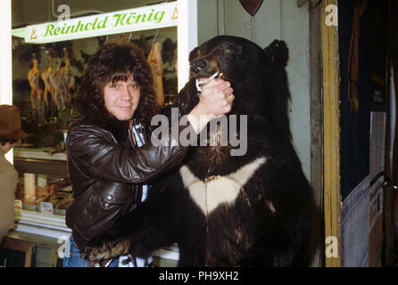 Eddie Van Halen (Edward Lodewijk Van Halen ) (Van Halen) su im Oktober 1981 in . | Utilizzo di tutto il mondo Foto Stock