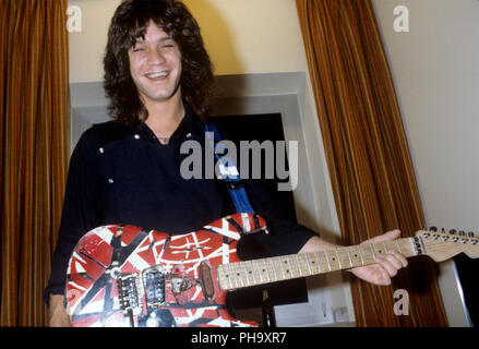 Eddie Van Halen (Edward Lodewijk Van Halen ) su im Oktober 1981 in . | Utilizzo di tutto il mondo Foto Stock