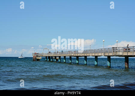 Dal molo di Heiligendamm sul Mar Baltico Foto Stock