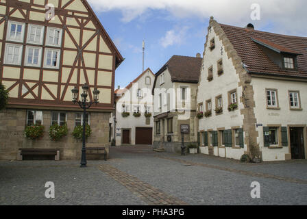 Old-Town di Waldenburg, Baden-Wuerttemberg, Germania Foto Stock