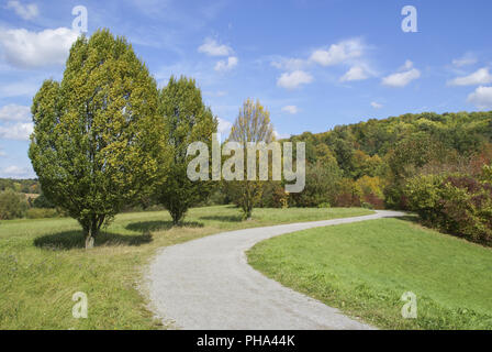 La passerella vicino Stuttgart-Vaihingen, Baden-Wuerttemberg, Germania Foto Stock