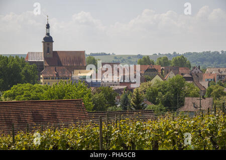 Città di Lauffen nella valle del Neckar, Germania Foto Stock