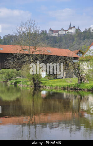 Castello Langenburg nella valle Jagst, Germania Foto Stock