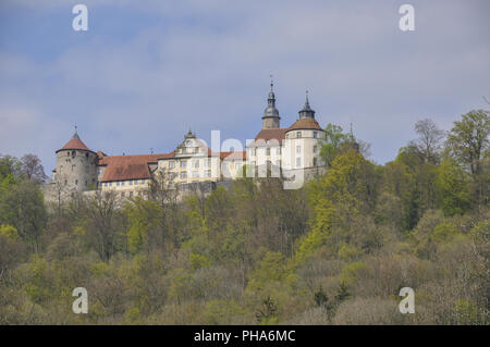 Castello Langenburg nella valle Jagst, Germania Foto Stock