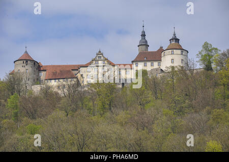 Castello Langenburg nella valle Jagst, Germania Foto Stock