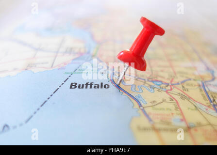 Mappa di Buffalo Foto Stock