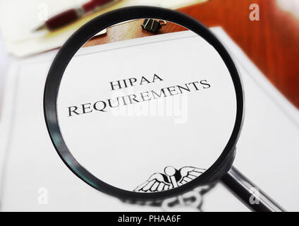 I requisiti HIPAA Foto Stock