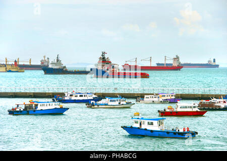 Porto di Singapore Foto Stock