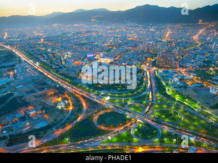 Tehran vista aerea, Iran Foto Stock