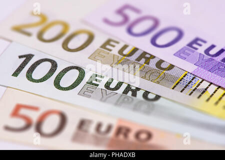 Molte le banconote di euro Foto Stock