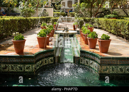 Giardino del Museo Sorolla. Questo museo offre principalmente il lavoro del grande pittore Joaquin Sorolla (1863-1923). L'edificio era originariamente ar Foto Stock