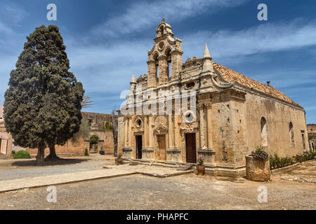 Chiesa Katholikon (1586), Arkadi Monastero, Rethymnon, Creta, Grecia Foto Stock