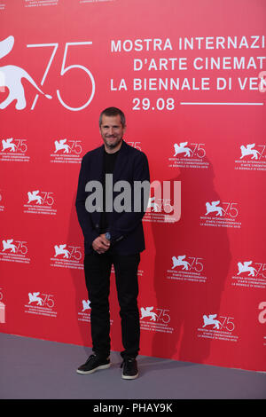 Venezia, Italia. 31 Agosto, 2018. Guillaume Canet assiste 'Doubles Vies' photocall durante il settantacinquesimo Venice International Film Festival presso la Sala Casino, Venezia, Italia, 31 Agosto, 2018. Credito: Cheng Tingting/Xinhua/Alamy Live News Foto Stock