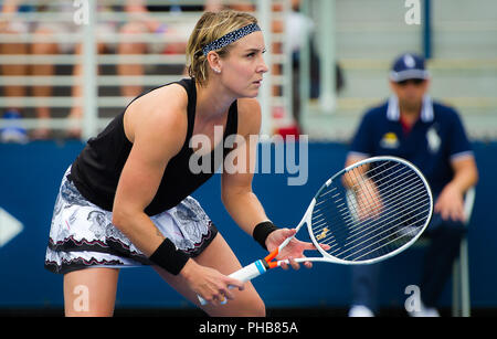 Agosto 31, 2018 - Bethanie Mattek-Sands degli Stati Uniti giocando raddoppia al 2018 US Open Grand Slam torneo di tennis, New York, Stati Uniti d'America, 31 agosto 2018. Credit: AFP7/ZUMA filo/Alamy Live News Foto Stock