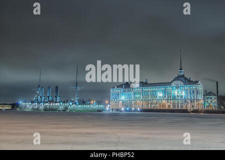 Incrociatore corazzata Aurora, San Pietroburgo, Russia Foto Stock