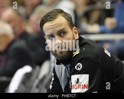 Il portiere Silvio Heinevetter (Germania, Deutscher Handballbund, Füchse Berlin) Foto Stock