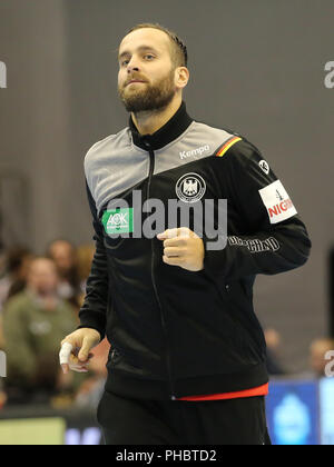 Il portiere Silvio Heinevetter (Germania, Deutscher Handballbund, Füchse Berlin) Foto Stock