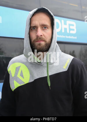 Il portiere Silvio Heinevetter (Germania, Deutscher Handballbund, Füchse Berlin) Foto Stock