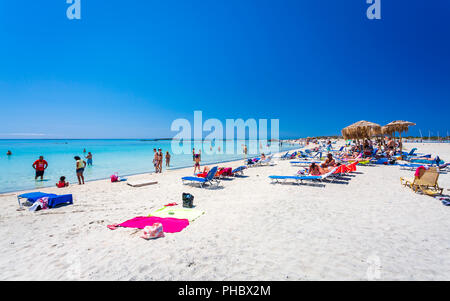 Elafonissi Beach, Regione di Chania, Creta, Isole Greche, Grecia, Europa Foto Stock