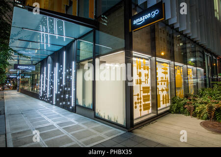 Primo (pilota) Amazon Go Store situato in Amazzonia presso la sede mondiale di Seattle, Washington Foto Stock