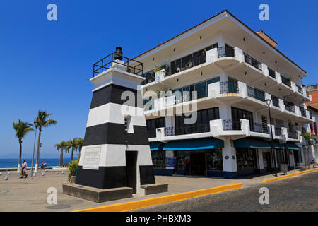 Gamma anteriore faro, Puerto Vallarta, Stato di Jalisco, Messico, America del Nord Foto Stock