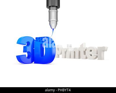 Stampante 3D, l'illustrazione. Foto Stock