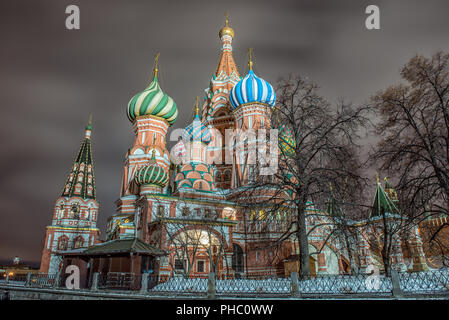 La Piazza Rossa, la Cattedrale di San Basilio. Mosca, Russia Foto Stock