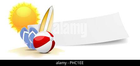 Banner elementi d'estate Foto Stock