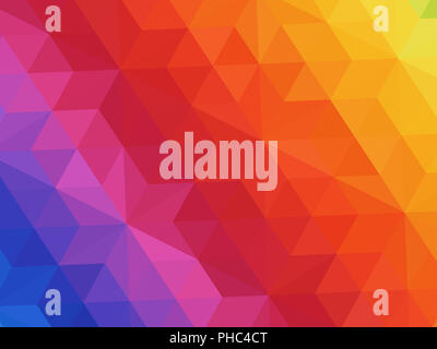 Bassa simmetrica poli sfondo, colori dell'arcobaleno, a sei punte stelle Foto Stock