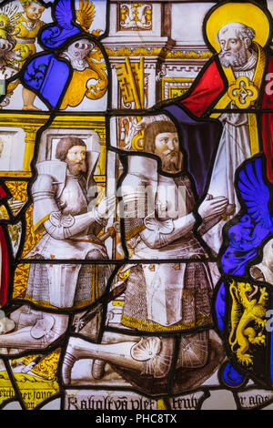 Il vetro macchiato (XVI secolo), Mariawald, Germania, Victoria and Albert Museum di Londra, Inghilterra, Regno Unito Foto Stock