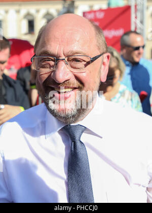 SPD presidente e il cancelliere candidato Martin Schulz Foto Stock