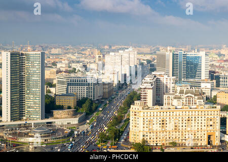 Vista dal tetto del albergo Ukraina. Mosca. Foto Stock