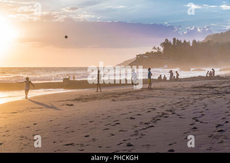 Una tipica vista in El Zonte in El Salvador Foto Stock