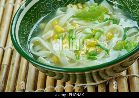 Cantonese la zuppa di mais Foto Stock