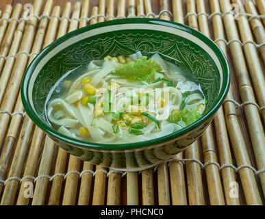 Cantonese la zuppa di mais Foto Stock