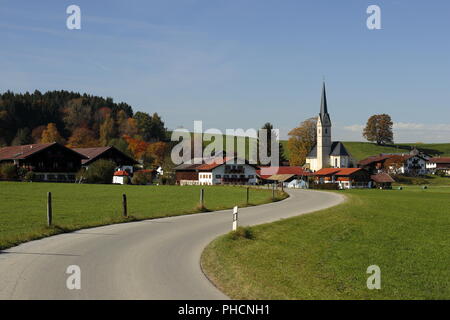 Piccolo villaggio in Baviera Foto Stock