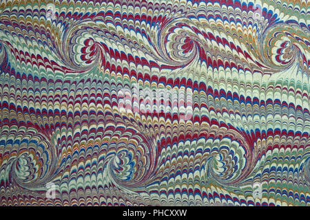Carta marmorizzata, ornamento, fine carta Foto Stock