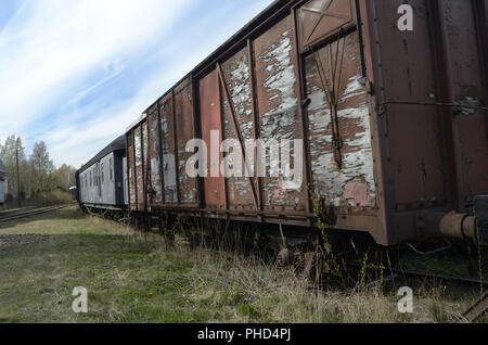 Vintage i carri merci Foto Stock